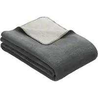Ibena Unidecke Sorrento Doubleface Grau/Silber-150 x 200 cm