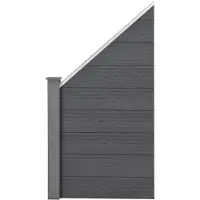 Neu.holz WPC Gartenzaun 'Segovia' Schrägelement 180 x 96 cm Sichtschutz Grau