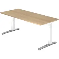 Hjh OFFICE PRO XTRA XB 19 WC - 180 x 80 Eiche höhenverstellbar