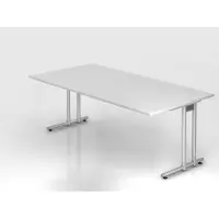 Hjh OFFICE PRO NANO 2E S - 200 x 100 Weiß/Silber