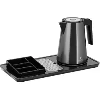 Royal Catering Wasserkocher - Kaffee- und Teestation - 1,2 L - 1800 W - schwarz -