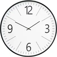 House Nordic Biel Wanduhr - Wanduhr in schwarz und weiß