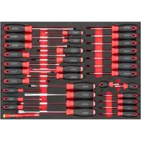 Vigor Schraubendreher Satz V6813 34-teilig 0,5 x 3 – 1,6 x 10 · PH0–PH3 ·T6–T40