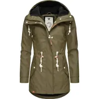Ragwear Regenmantel "Monadis Rainy Intl." modischer Regenparka mit kuschligem Innenfutter