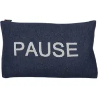 David Fussenegger Kissen «Pause» 40 cm x 60 cm, Dunkelblau