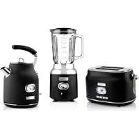 WESTINGHOUSE Retro Wasserkocher + Toaster 2 Schlitze + Mixer - Schwarz