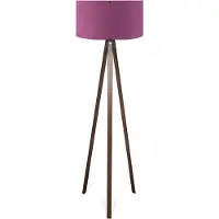 Opviq , AYD-2955, Stehlampen, Lila, Holz, 21 x 38 x 140 cm