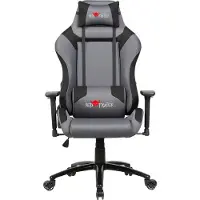 Office Red Fighter C3 Sessel für Gamer, grau, abnehmbare Kopfstütze