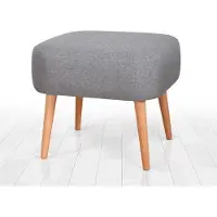 Atelier Del Sofa | Hocker Parrot grau Leinen 50x43x42 cm | NADUVI