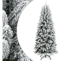 vidaXL Künstlicher Weihnachtsbaum Beschneit 210 cm PVC&PE