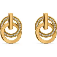Jette Damen-Ohrstecker Swing 925er Silber 58 Zirkonia Jette Gelbgold