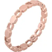 Cai Ring 925/- Sterling Silber ohne Stein Glänzend CAI Rot