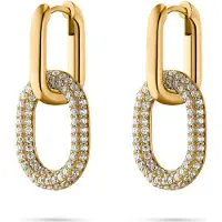 Jette Damen-Creolen 925er Silber 192 Zirkonia Jette Gelbgold