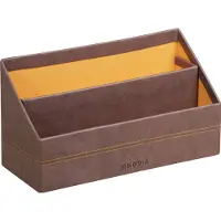 Rhodia Rhodiarama Briefständer aus Kunstleder, 25x10x14 cm - Schokoladenbraun 318843C