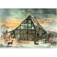 Olewinski & Tochter Adventskalender Heilige Nacht mit biblischen Motiven, 3 Ebenen