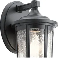 Elstead Lighting Elstead Fairfield Außen-Außenwandleuchte E27 28cm Schwarz Klar IP44