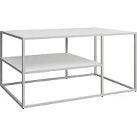 En.casa Couchtisch 'Solund' Stahl 90 x 60 x 45 cm Weiß