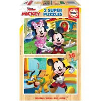Educa Puzzle Mickey Mouse & Minnie Mouse 2x16 Teile Kinderpuzzle