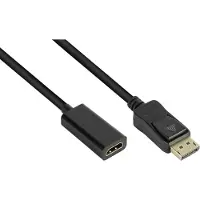 GOOD CONNECTIONS Adapter DisplayPort 1.2 Stecker an HDMI 1.4b Buchse, 4K @30Hz, vergoldete Kontakte, ca. 20cm, Good C