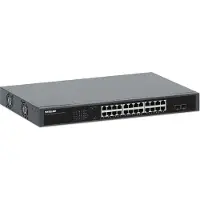 Intellinet 24-Port Gigabit PoE+ Switch mit 2 SFP Port 19"