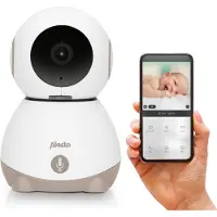Alecto SMARTBABY10BE - WLAN-Babyphone mit Kamera, Weiß/Taupe