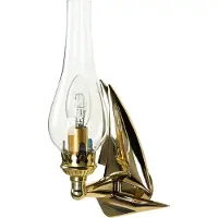 Licht-Erlebnisse Außergewöhnliche Messing Wandlampe Maritim Segelschiff Flur Wohnzimmer Badezimmerlampe Leuchte