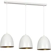 Licht-Erlebnisse Hängeleuchte 3-flammig Metall Retro Design höhenverstellbar Weiß E27 Hängelampe Esstisch