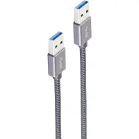 Shiverpeaks Basic-S, 2 m, USB A, USB A, USB 3.2 Gen 2 (3.1 Gen 2), 10 Gbit/s, Grau