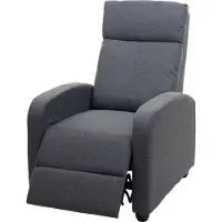 Mendler Fernsehsessel MCW-F76, Relaxsessel Sessel Liegesessel, Liegefunktion verstellbar Stoff/Textil hellgrau