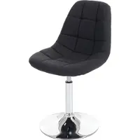 MCW Esszimmerstuhl MCW-A60, Stuhl Drehstuhl, Retro 50er Jahre Design Stoff/Textil dunkelgrau, Chromfuß