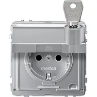 Merten SCHUKO-Steckdose alu MEG2317-7260