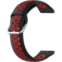 Cover-Discount 20mm Silikon Sportarmband gelöchert rot