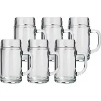 Stölzle Bierkrug "Maßkrug STYRIA 1000 ml 6er Set transparent"