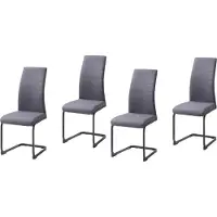 HTI Schwingstuhl SallyP Grau hohe Rückenlehne 42x99x56 cm Sitzhöhe 47,5 cm