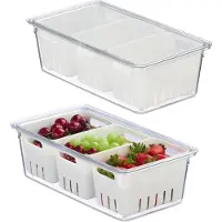 Relaxdays 2x Kühlschrank-Organizer