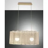 FABAS LUCE Pendelleuchte Glicine E27 2000x300mm Gold