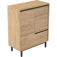 Skye Decor , On8A-S, Küchenschrank, 100 % MELAMINBESCHICHTETE SPANPLATTEN, Nussbaum, 74,8 x 35,5 x 90,4 cm