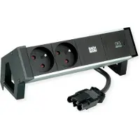 Bachmann Desk2 Alu Black 2Xute 1Xusbc 30W 0,2M Gst18