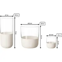 Villeroy & Boch Gläser-Set "Bargläser Manufacture Rock 12er Set weiß-transparent", bunt (weiß, transparent), B:2cm H:2cm, Kristallglas, Trinkgefäße, Gläser-Set, Handwäsche wird empfohlen