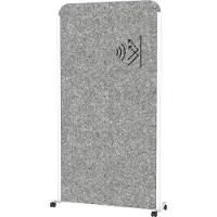 MAUL Mobiles Stellwandsystem MAULcocoon Akustik, B 1000 x H 1800 mm, dunkelgraue Oberfläche, weiß