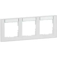 Legrand SEANO+, 3-fach Rahmen, horizontal, mit Beschriftungsfeld, Ultraweiss, 1 Stk.