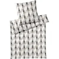 JOOP! Mako-Satin-Bettwäsche-Garnitur Mesh Farbe Stone Größe 135x200+80x80 AL