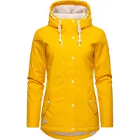 Ragwear Regenjacke "Marge" mit Kapuze warm gefütterter Damen Winter Regenmantel