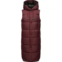 MARIKOO Damen Winterweste Sayorii – lang, warm & mit Kapuze