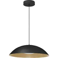 Nova Luce GLIM LED Pendelleuchte Schwarz 42W Warmweiss 120x58cm dimmbar 9081290