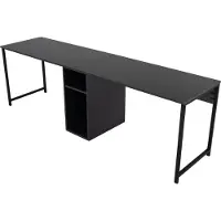 Skye Decor , Twin Study Desk - Anthracite, Black, Schreibtische, Anthrazit, 240 x 74 x 60 cm