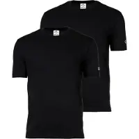 Champion T-Shirt , Herren, Gr. L, schwarz (nbk, nbk), Jersey, Obermaterial: 100% Baumwolle, unifarben, normal, Rundhals, Shirts T-Shirt, Basic Shirt, Doppelpack