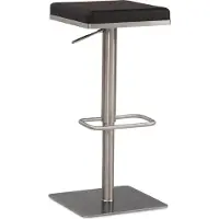Wohnling Barhocker Schwarz Kunstleder Edelstahl Barstuhl Modern Tresenstuhl Drehbar Gepolstert Bistrohocker Metall Hoch Thekenhocker Höhenverstellbar