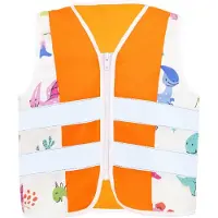 Korntex Kinder Warnweste Dinosaurs Orange/Brachiosaurus CO2 Neutral S EN 17353 ACTDINBRA