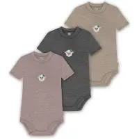 Normani 3er Set Baby Merino Kurzarmbody „Tihoi" - 9323